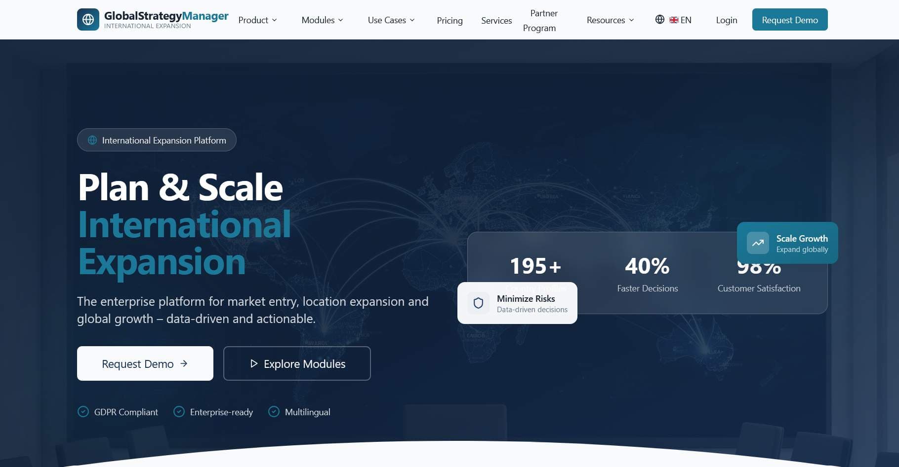 GlobalStrategyManager: The Global Business Strategy & Expansion Platform - Product Image