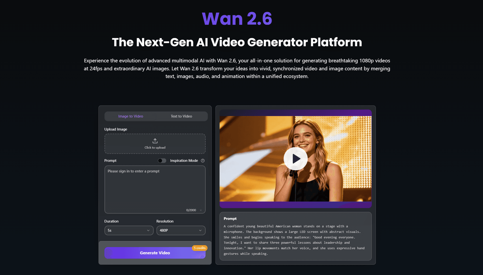 Wan 2.6 AI Video Generator - Product Image