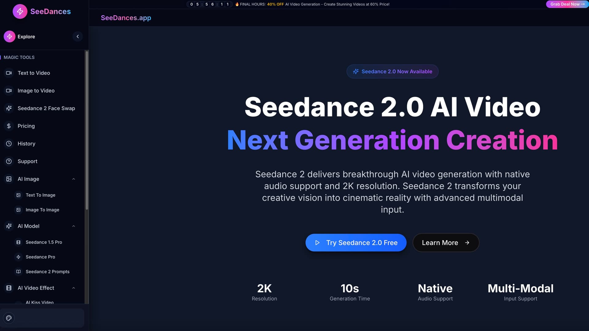 Seedance 2.0 - Product Image