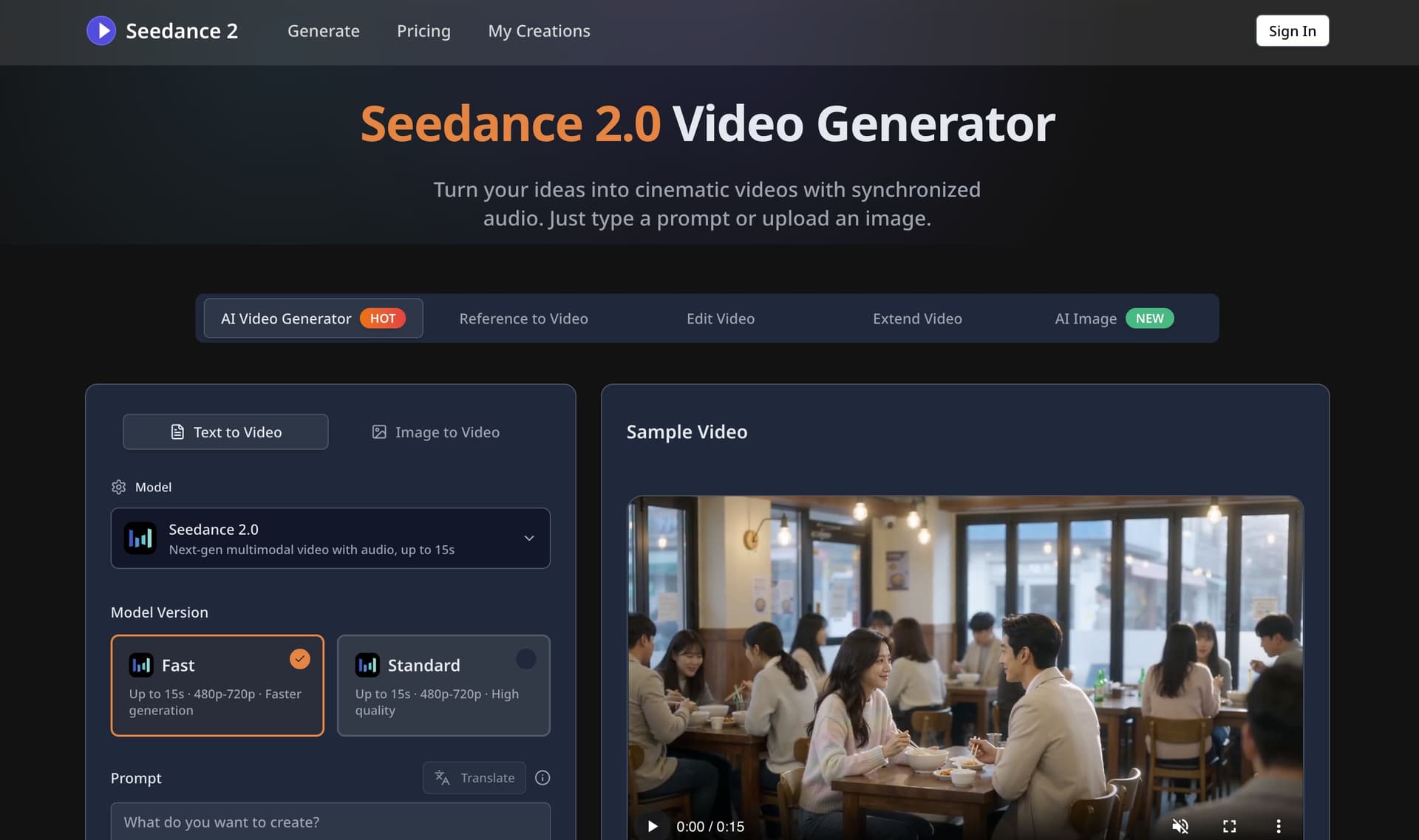 Seedance 2.0 – Gerador de Vídeos Cinematográficos com IA - Product Image