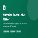 Nutrition Facts Label Maker Logo