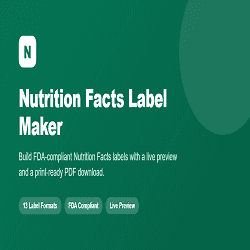 Nutrition Facts Label Maker logo