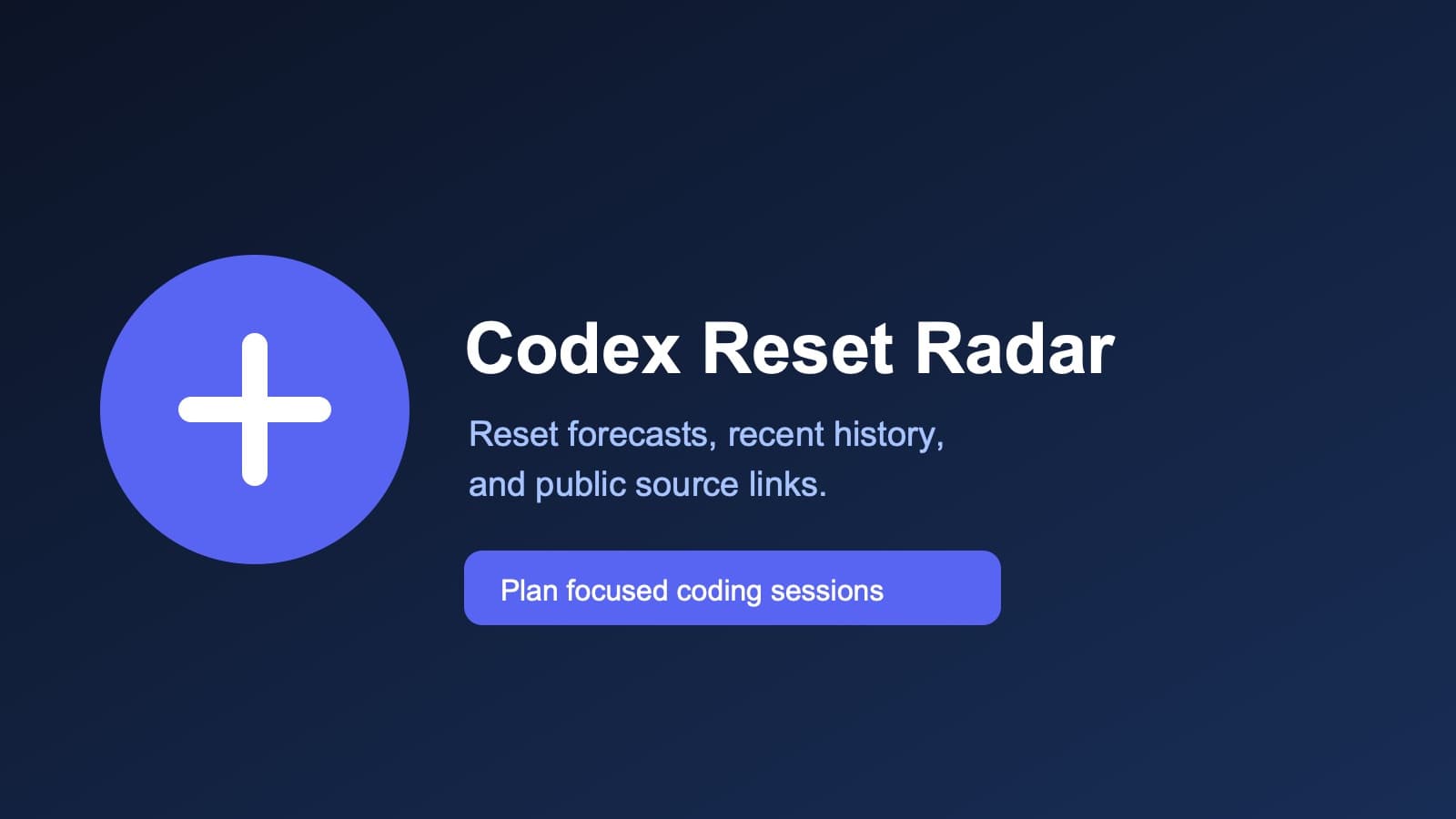 Codex Reset Radar - Product Image