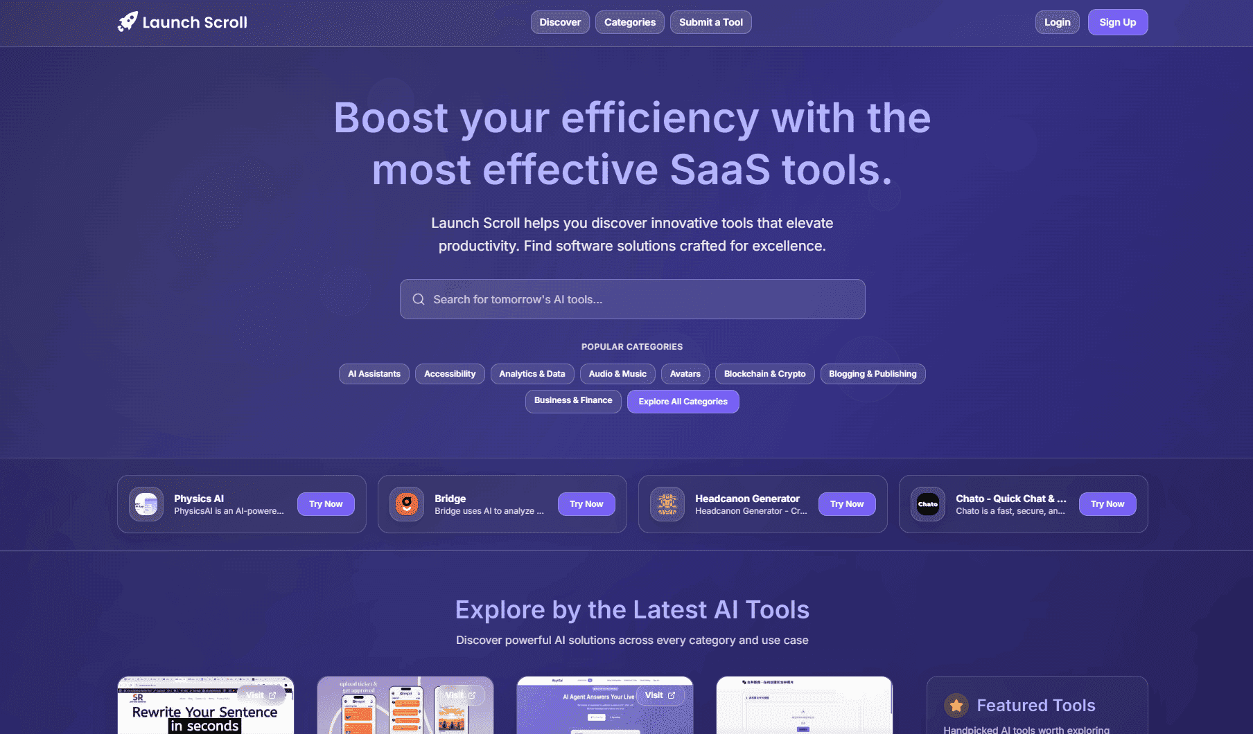 Launch Scroll - Product Image