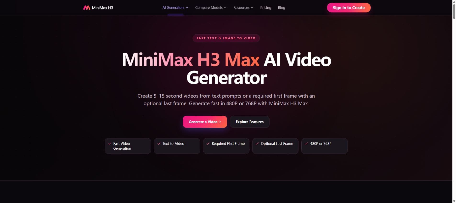 MiniMax H3 Max AI video generator logo