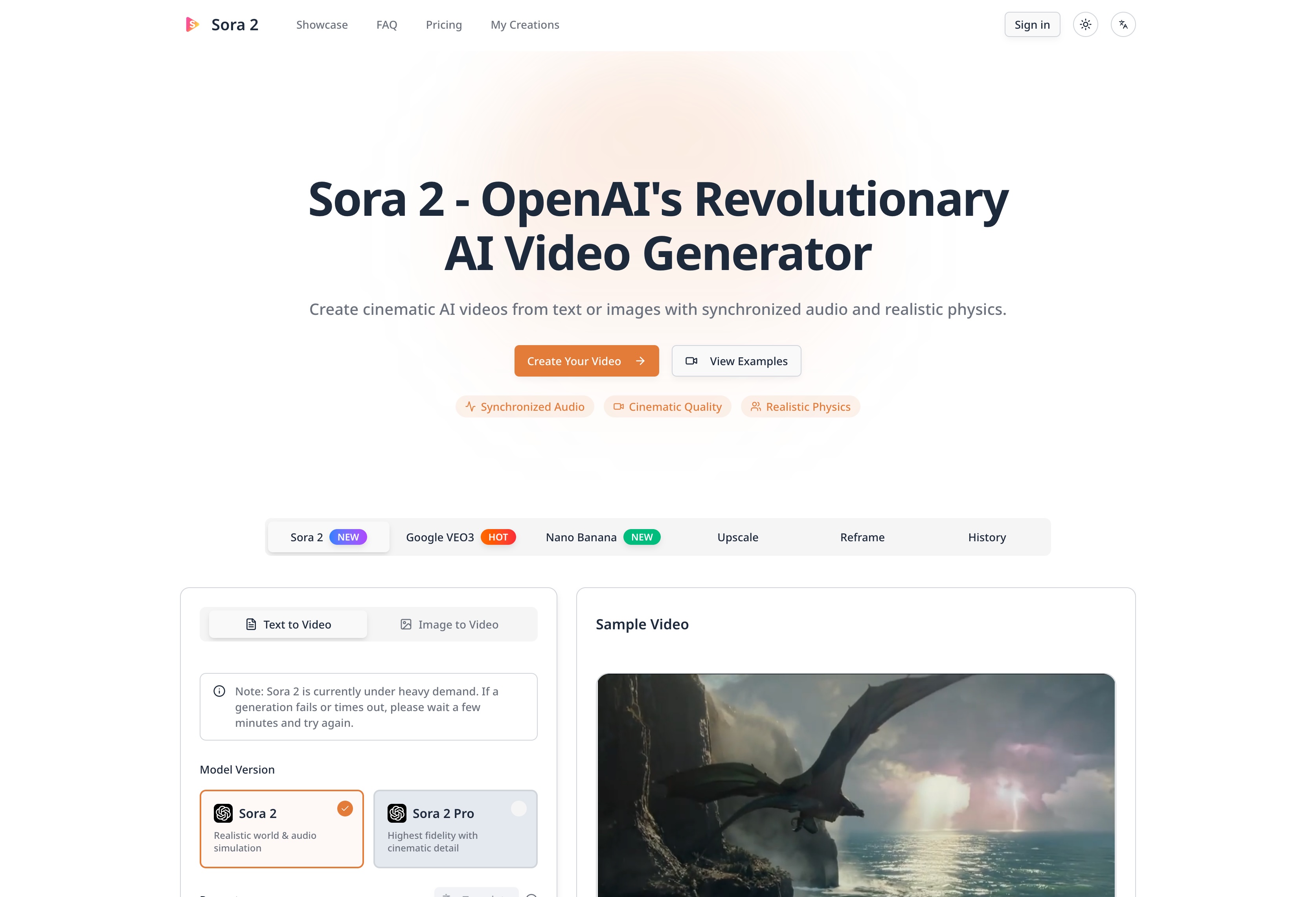 Sora 2 - Cinematic AI Video Generator with Audio - Product Image