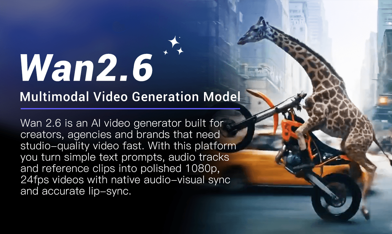 Wan 2.6 AI Video Generator - Product Image