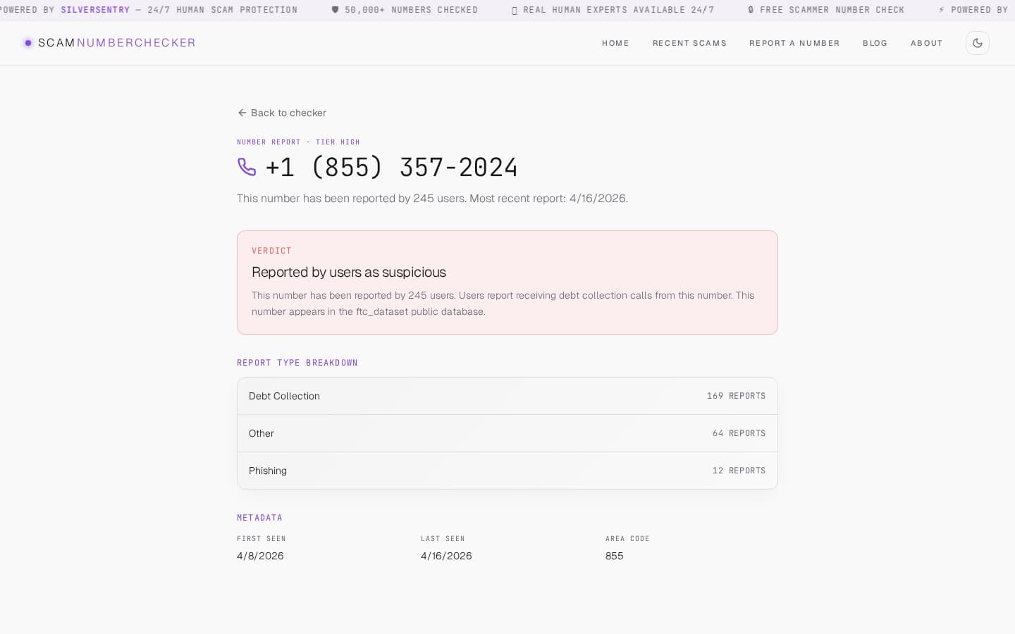 Scam Number Checker - Product Image