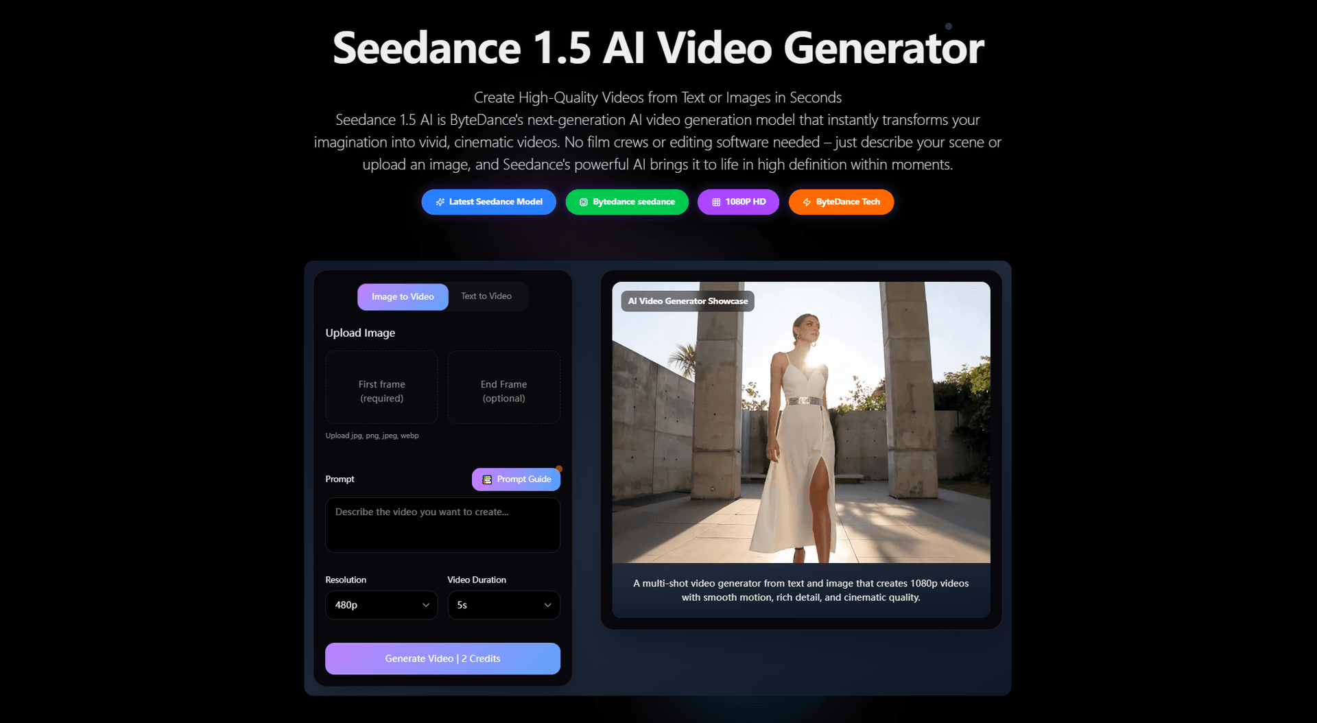 Seedance 1.5 Pro Ai Video Generator - Product Image