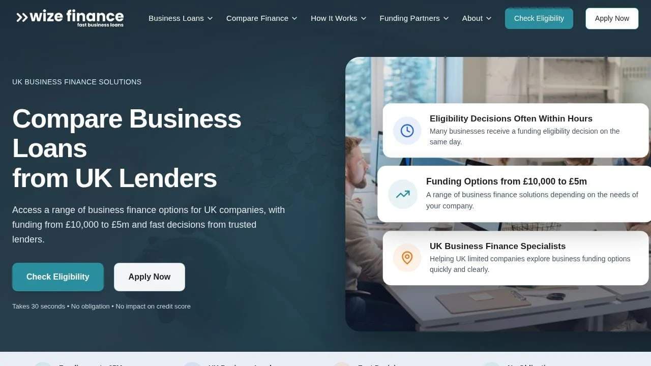 Wize Finance Eligibility Check - Product Image