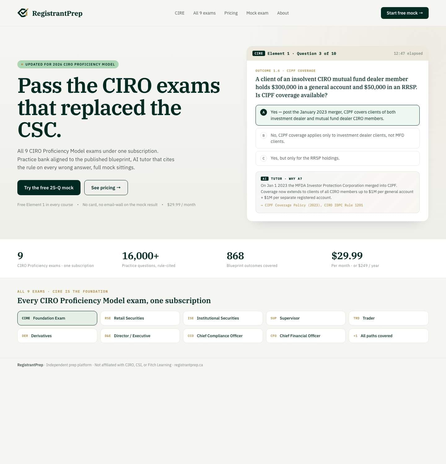 Registrant Prep - Product Image