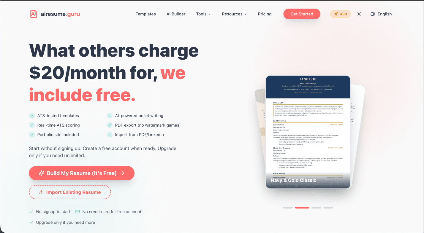 AI ResumeGuru - Product Image