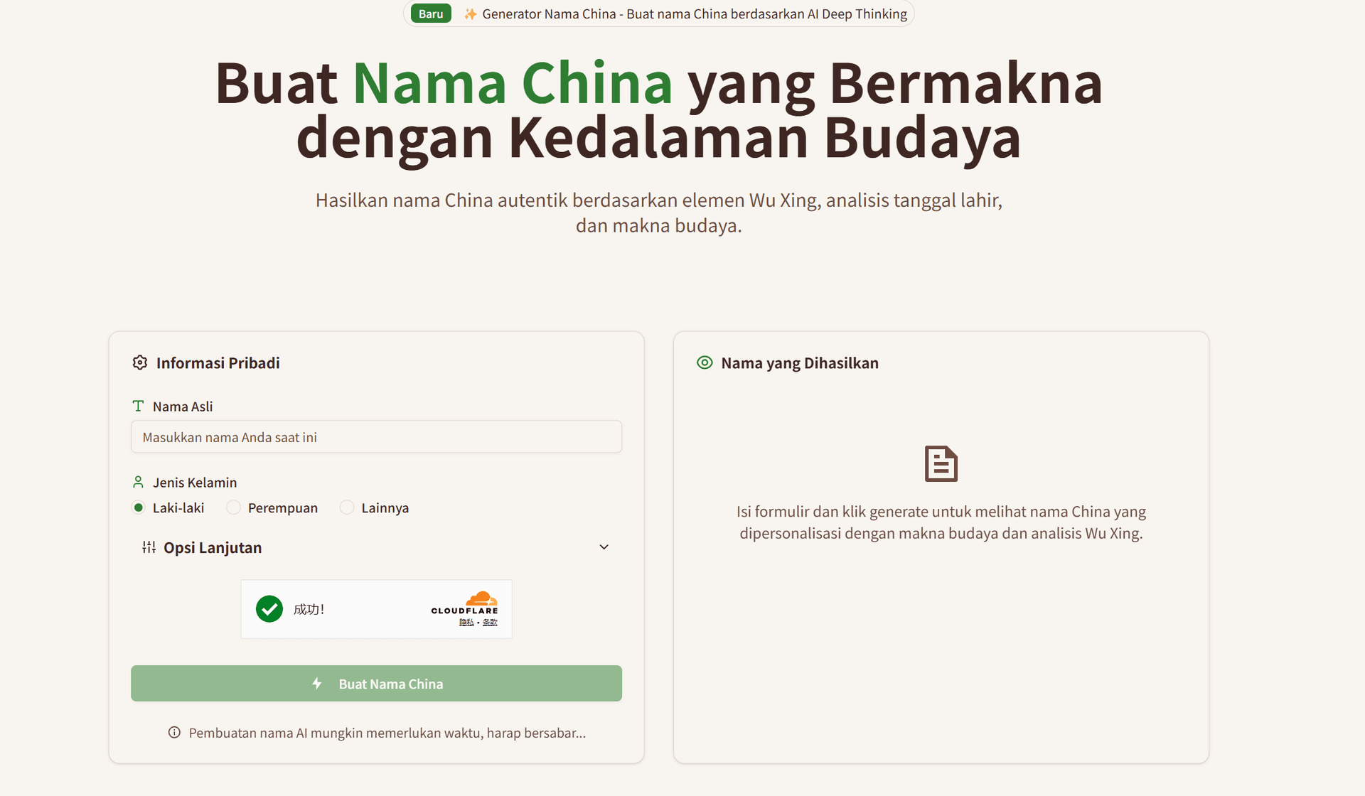Generator Nama China - Product Image