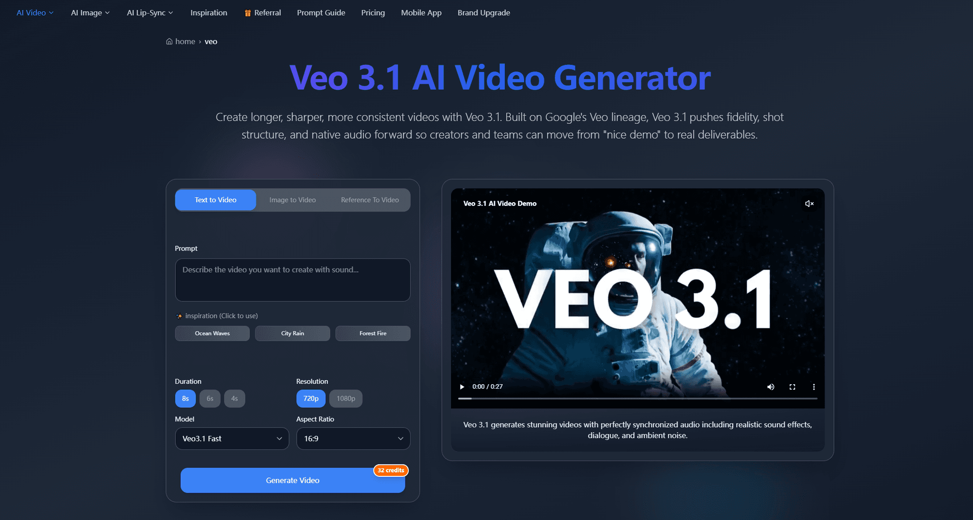 Google Veo 3.1 — AI Video Generator Overview | JXP - Product Image