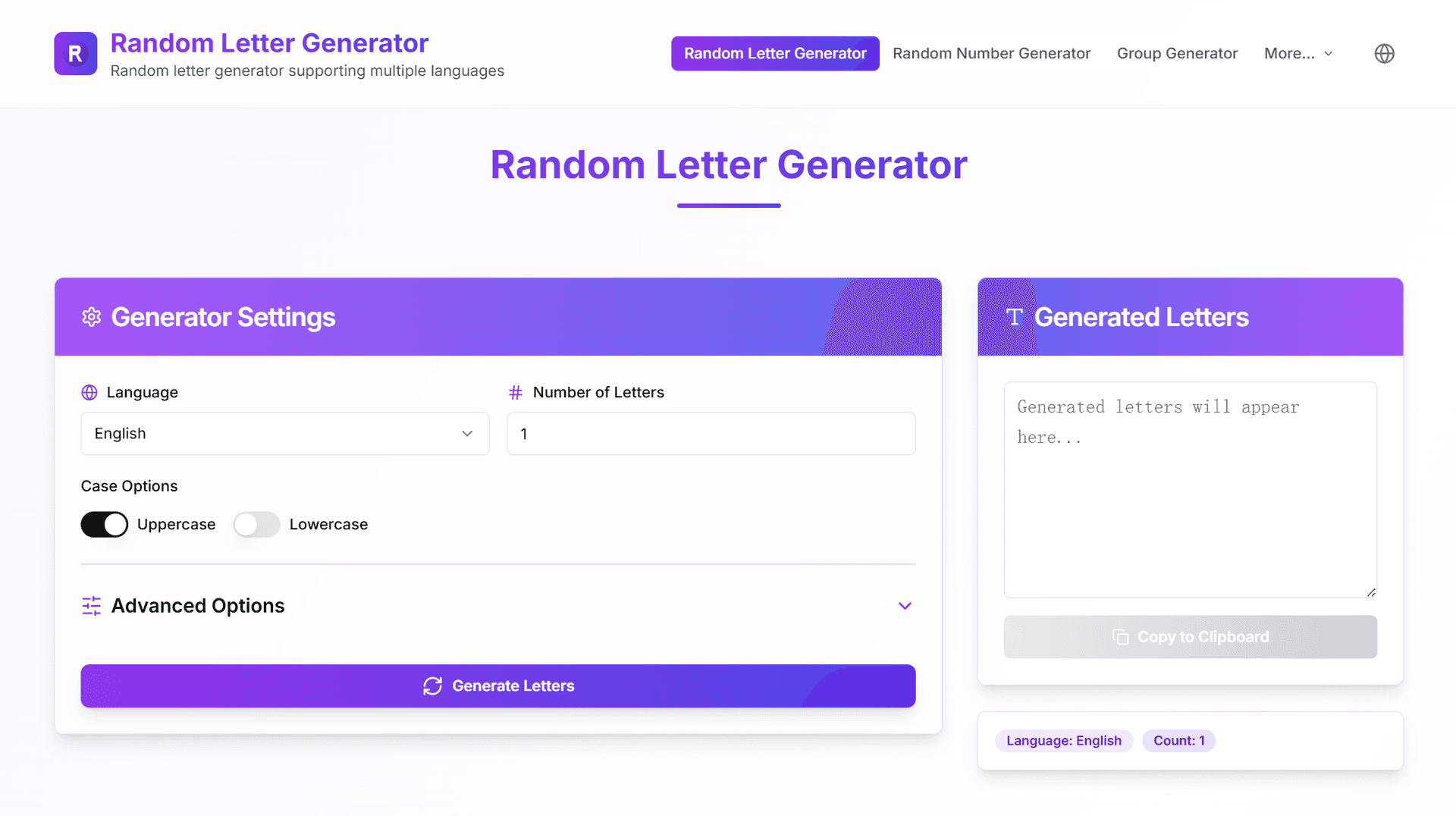 Random Letter Generator - Product Image