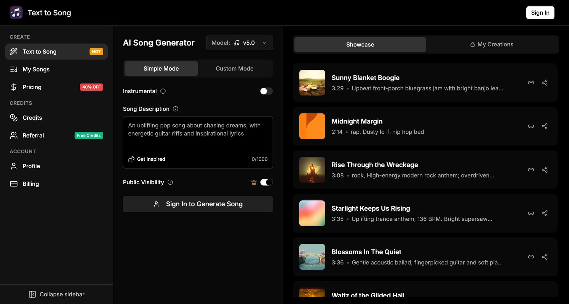 Text to Song - Product Image