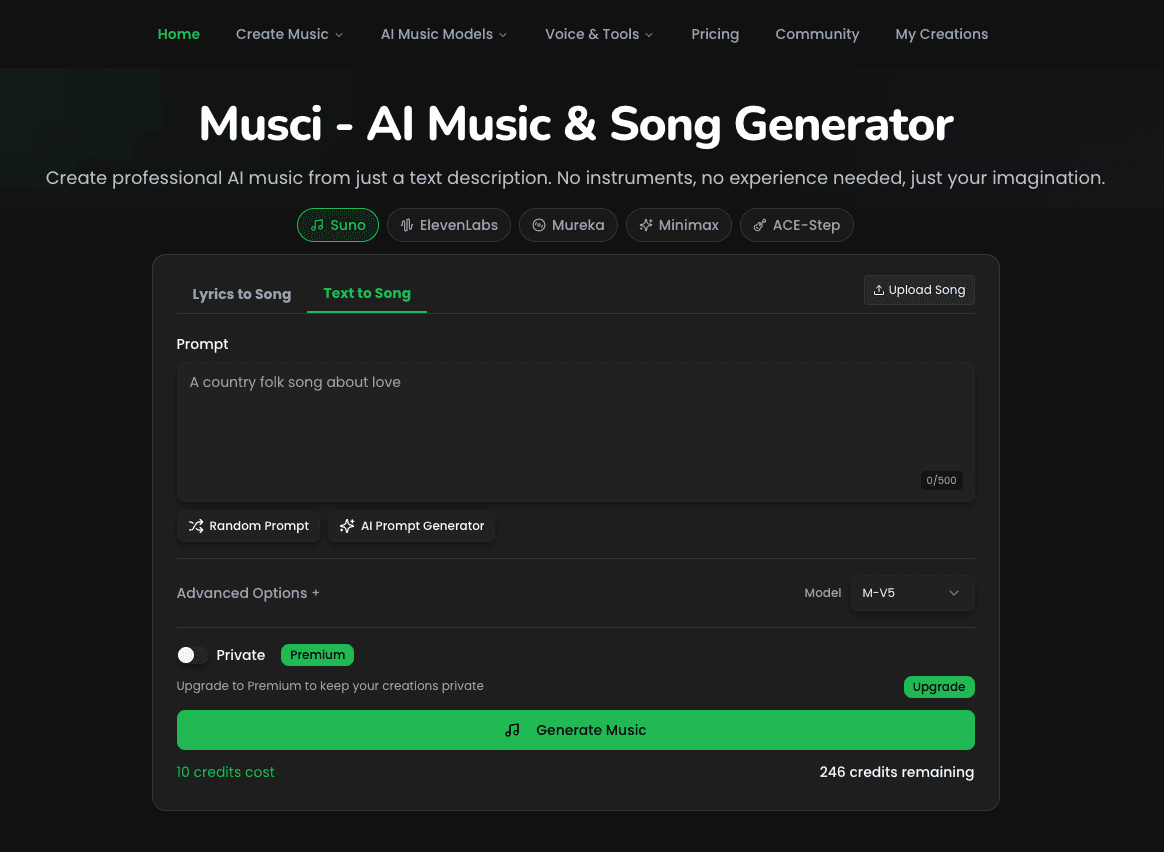 Musci - AI Song Generator logo