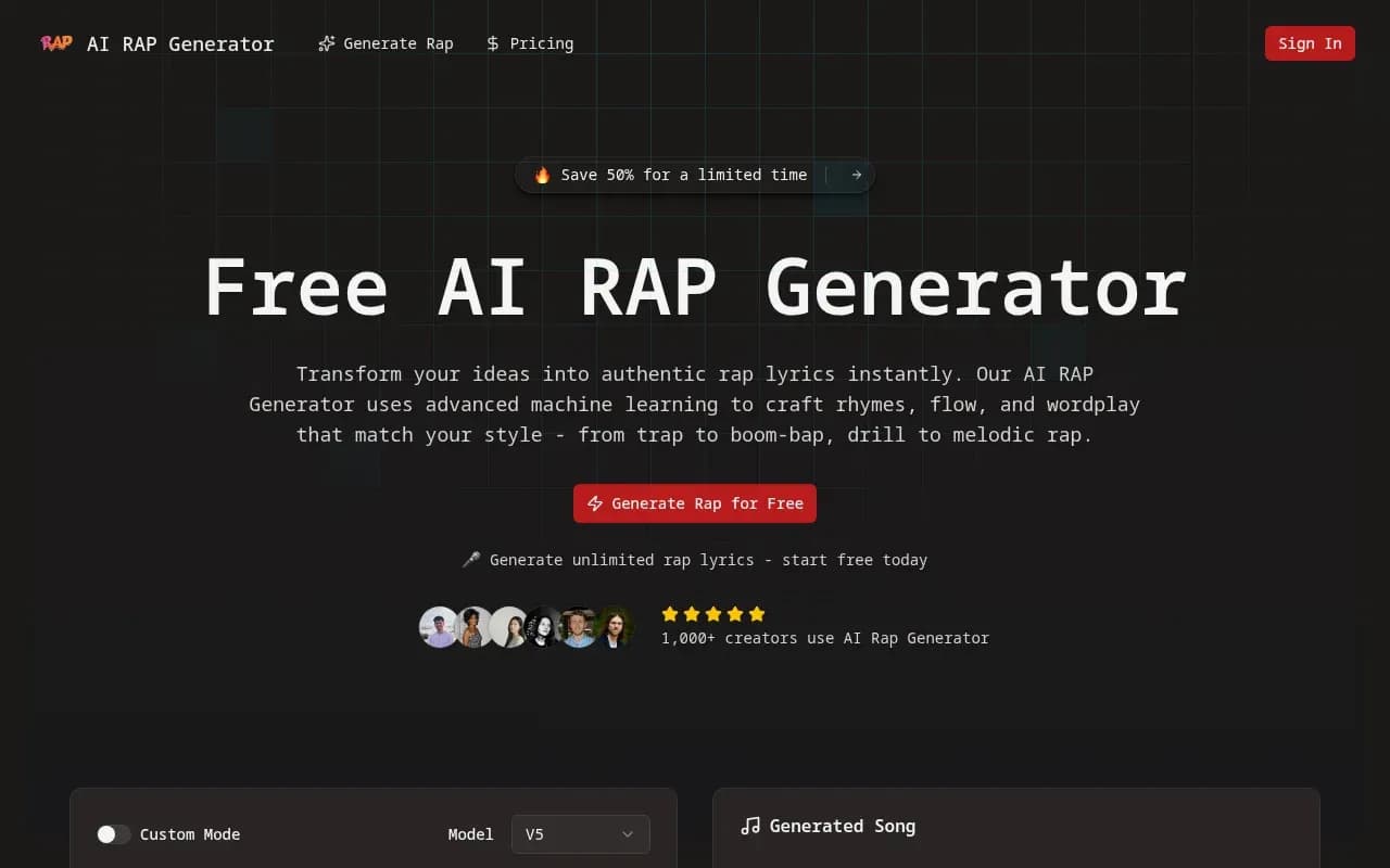 AI Rap Generator - Product Image
