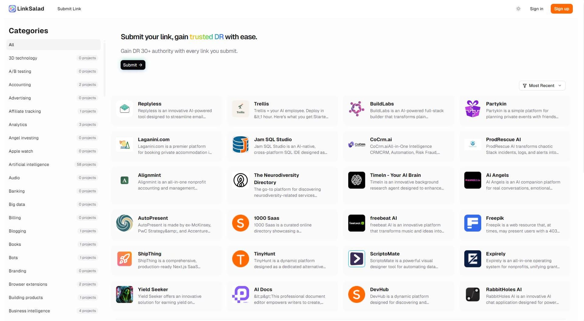 LinkSalad - Product Image