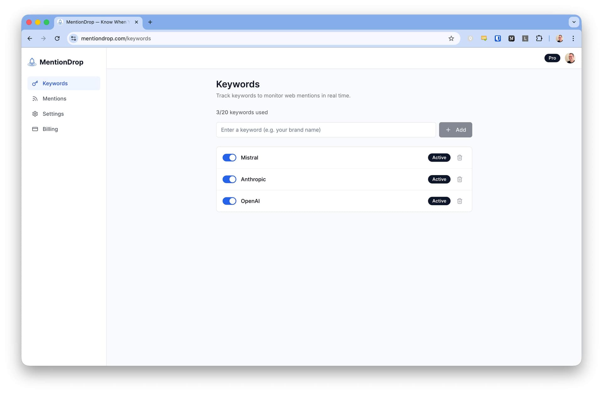MentionDrop - Product Image